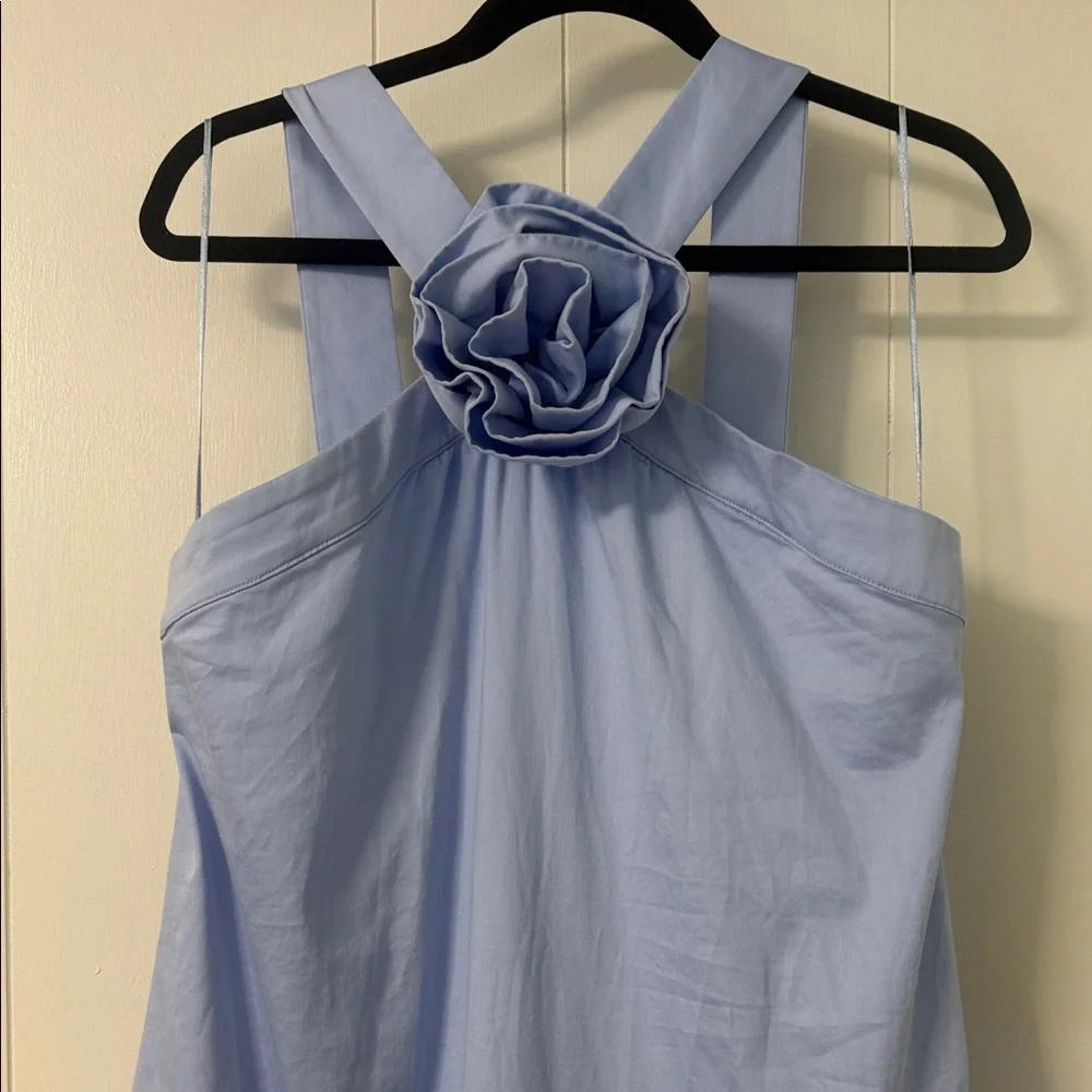 Elegant Blue Halter Maxi Dress - Picture 3 of 5